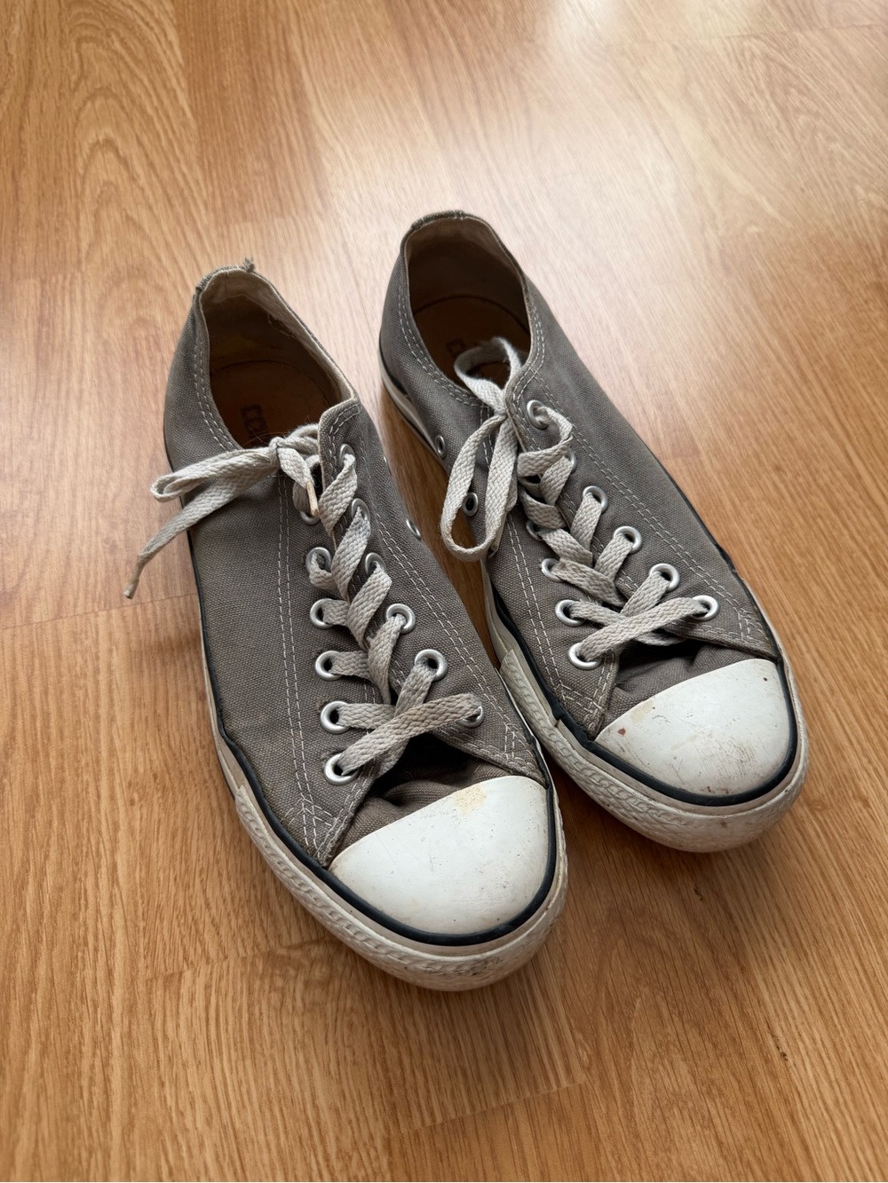Gray Converse Canvas Low-Top Sneakers